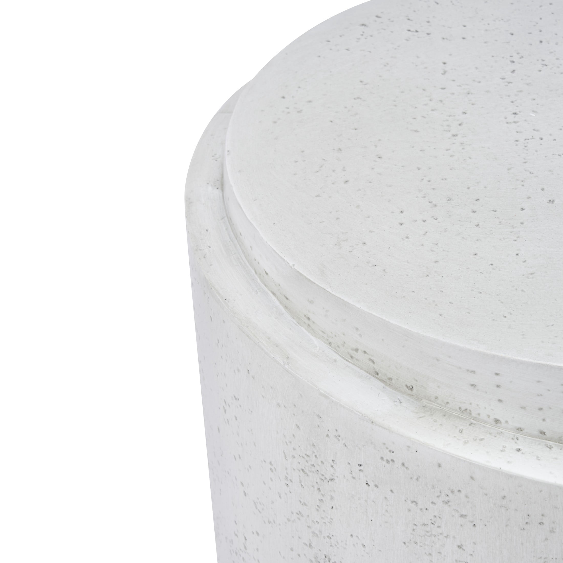 Christopher Knight Home Modern Outdoor MGO Side Table, Lightweight Concrete Plant Stand, White
