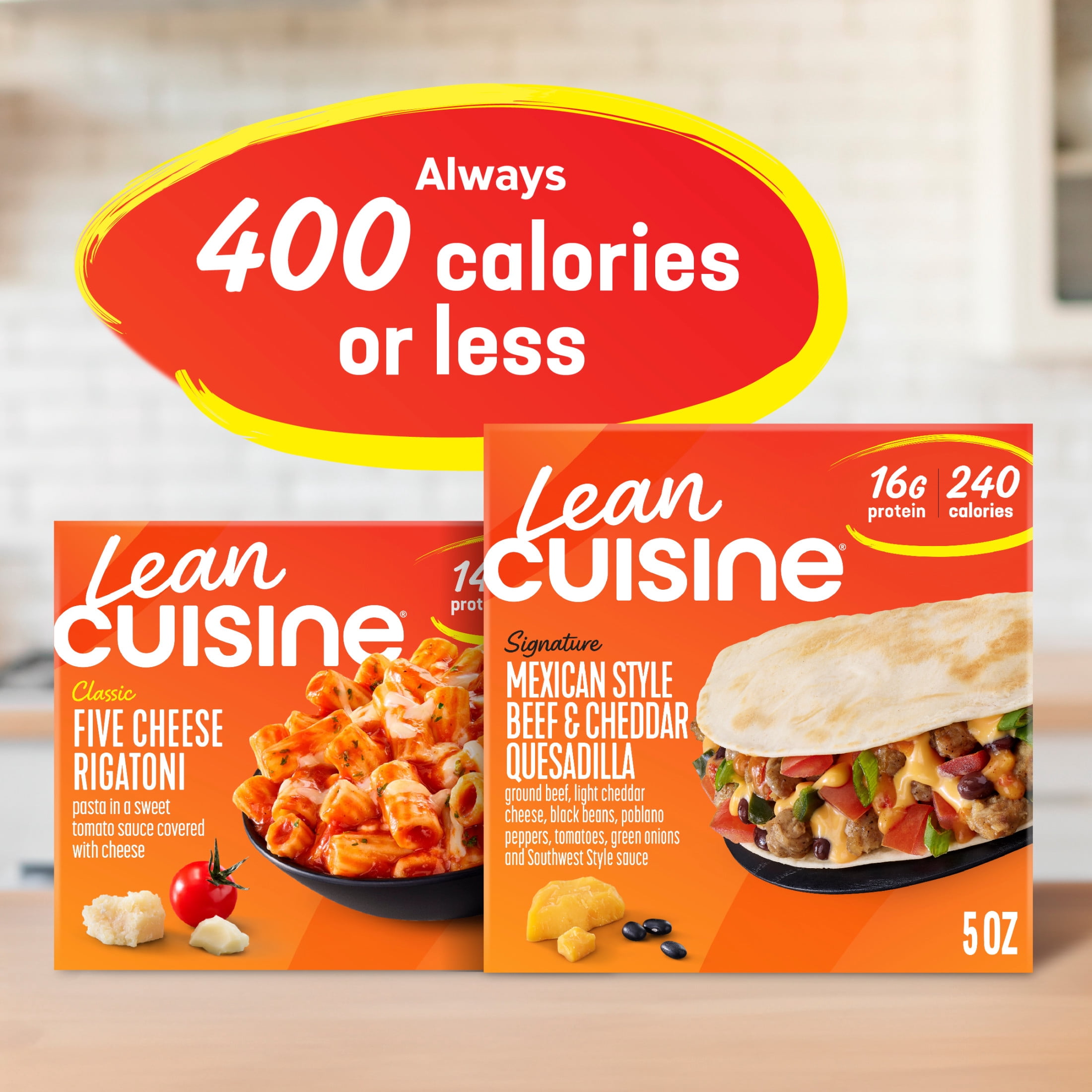 Lean Cuisine Mexican Style Beef & Cheddar Quesadilla, Frozen Lunch, Individual Meals 5 oz
