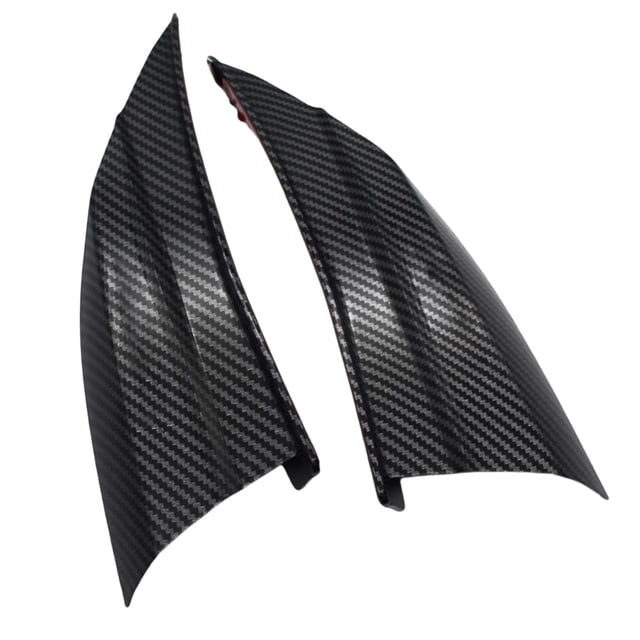 Winglets aerodinámicos DYNWAVEMX para motocicleta 2 piezas alerón color fibra de carbono