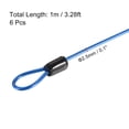 thumbnail image 2 of Uxcell Security Cable Coated Luggage Lock Wire Rope with Loop Clear Blue 3.3ft, 2 of 5