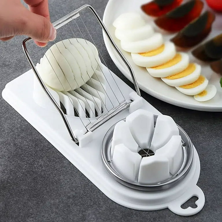 1pc Stainless Steel Egg Cutter Wire Egg Slicer Multipurpose Fruit Garnish  Slicer