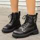 thumbnail image 5 of NECHOLOGY Botas Mujer Adulto Femenino Zapatos Botines mujer Botas de mujer de otoño e invierno a juego de colores a la moda con botas con cremallera lateral (Black, 7), 5 of 7