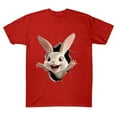 thumbnail image 5 of Cavosen Happy Easter Cute Shirts for Women Short Sleeve Summer Plus Size Bunny Print Pullover Blouse Round Neck Holiday Tops Vacation Festival T Shirts Loose Dressy Red 3XL, 5 of 5