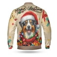 thumbnail image 2 of Merry Christmas Santa Australian Shepherd Scarf Twinkling Lights Xmas Holiday All Over Print 3D Baseball Jacket Aussie Dog Lover Gifts Bomber Jacket Softball - 00022, 2 of 6