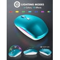 thumbnail image 4 of Wagpak Wireless Keyboard and Mouse Combo RGB Backlit Rechargeable 2.4GHz Quiet 108 Keys Keyboard-Metallic Blue, 4 of 8