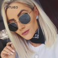 thumbnail image 2 of Escudo Gafas de sol Mujer Diseñador de la marca Espejo Retro Gafas de sol para mujer Lujo Vintage Gafas de sol Mujer Negro Oculos Tan Jianjun unisex, 2 of 2