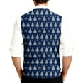 thumbnail image 4 of Resicozy Mens Christmas Sweater Vest Funny Xmas Printed Holiday Vests V Neck Casual Cardigan Vest Royal Blue 2XL, 4 of 7