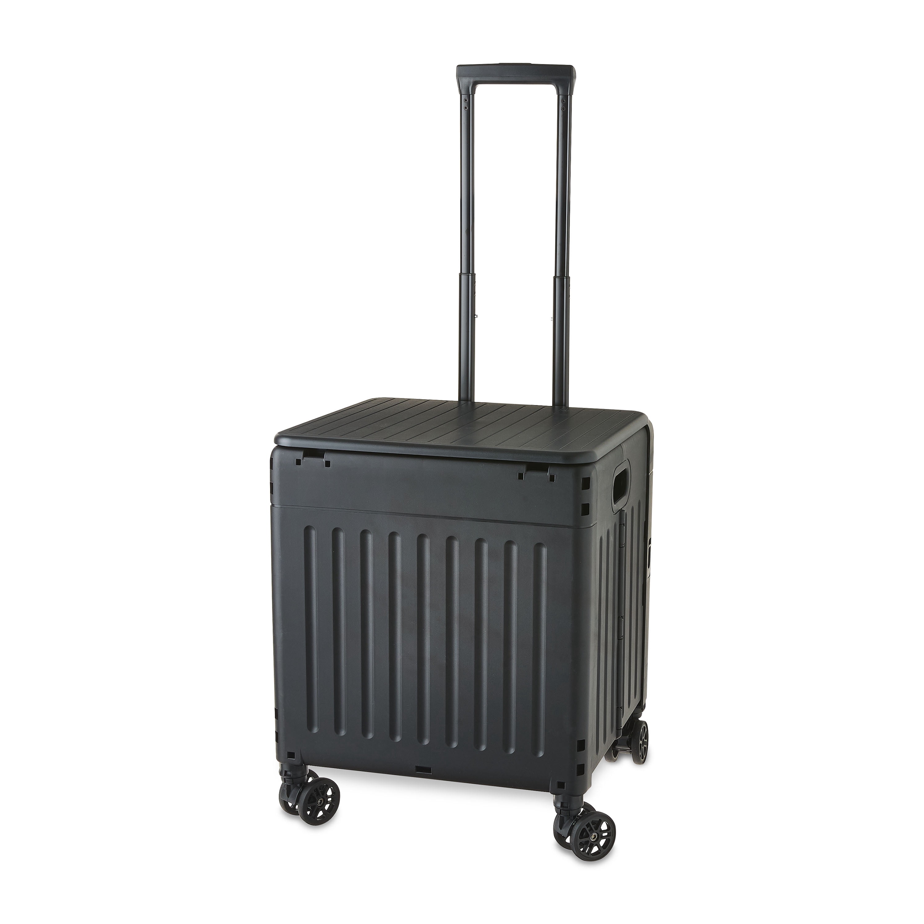 Pen+Gear Black 4-Wheel Folding Utility Cart