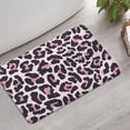 thumbnail image 2 of Pink and Black Of Leopard Print Bathroom Rugs Mat,Non Slip Microfiber Bathroom Rug,Rubber Backing,Soft Bathroom Mats for Bathroom Floor,Tub and Shower,17x27in(43x68cm), 2 of 5