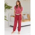 thumbnail image 3 of ORUYROP Ensemble 2 Pcs pour Femmes Ensemble de Détente Tendance Pull Tricoté Manches Courtes Mode, 3 of 6