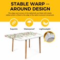 thumbnail image 4 of Pink Green Spring Table Cloths for 5 Foot Rectangle Tables, Floral Eucalyptus Leaves Watercolor Plant Patio Waterproof Elastic Fitted Tablecloths, Washable Rectangular Table Cover for Camping, 4 of 8