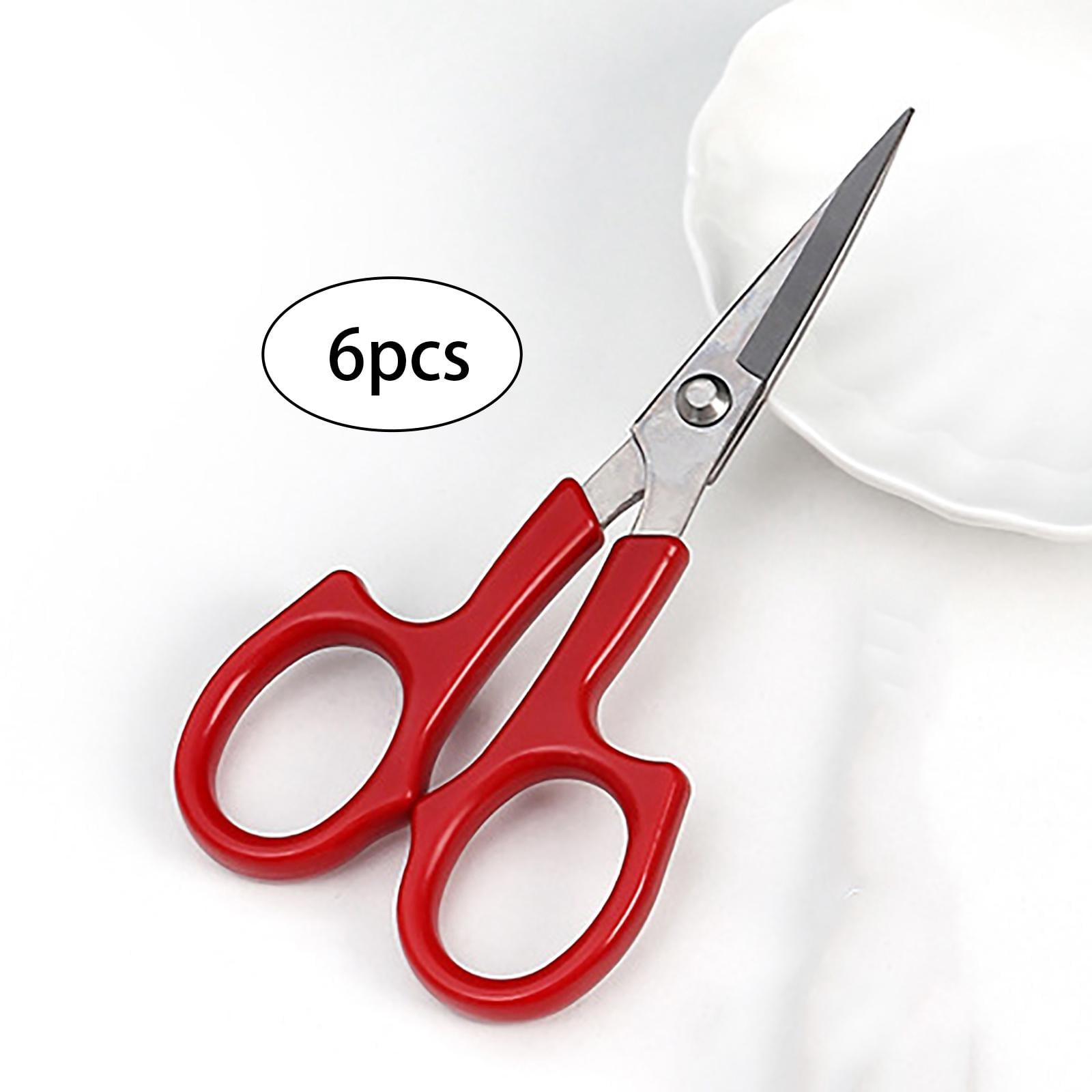 S SERENABLE 6Pcs Embroidery Scissors Set Curved Tip Sharp Sewing Shears for Needlework Stitch Applique Household Tailor