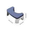 thumbnail image 3 of Blue Adjustable Height Toilet Step Stool Stackable Bathroom Squatting Stool Non-Slip Base Durable Plastic Universal Fit For Posture Support #5v2Ri, 3 of 7
