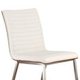thumbnail image 4 of Armen Living Cafe Upholstered Modern Faux Leather Dining Chair in White, 4 of 10