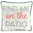 thumbnail image 4 of Mainstays Find Me on the Patio Reversible Outdoor Throw Pillow, 16", Natural Novelty and Multicolor Medallion, 4 of 12