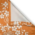 thumbnail image 3 of Ambesonne Orange and White Kitchen Curtains, Flora Fauna, 55"x39", Orange and White, 3 of 3
