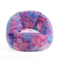 thumbnail image 3 of Heritage Club Rainbow Faux Fur Bean Bag Chair, Pink, 3 of 8