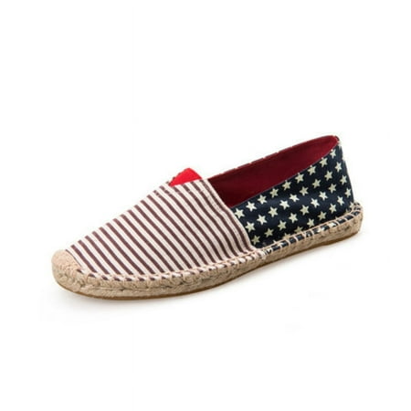 Mens and Womens Espadrilles Breathable Slip On Flats Shoes