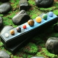thumbnail image 3 of Ore Specimens Planets Collection Box Crystal Ball Ornaments Solar System Jade Agate New Natural 8Pcs Gift Birthstone, 3 of 11
