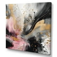 thumbnail image 2 of Designart "Pink Gold Texture Splash Marble III" Abstract Marble Wall Art Living Room, 2 of 5