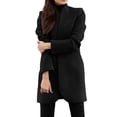 thumbnail image 1 of Women's Long Coat Solid Open Front Cardigan Jacket with Short Sleeve Design, 1 of 4