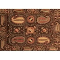 thumbnail image 1 of Ahgly Company Machine Washable Indoor Rectangle Abstract Brown Modern Area Rugs, 2' x 5', 1 of 4
