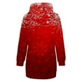 thumbnail image 4 of Robes de Fête de Noël pour Femmes Imprimé de Noël Manches Longues à Capuche avec Poche Robe Tunique Sweat-Shirt (Taille: L), 4 of 4