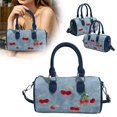 thumbnail image 3 of AJKHSAHDFJ Printed Women's Tote Bag, Cherry Heart-Shaped Shoulder Bag, Shoulder Tote, Chain Strap, Suitable for Any Occasion, Fashionable and Versatile,Black,Fashion, 3 of 7
