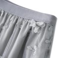 thumbnail image 2 of Lu's Chic Women's Tulle Midi Skirt Floral High Waisted Layered Mesh Formal Prom Party Pleated Summer Floral Elastic Waist Tea-length A-line Tutu Skirts Grey X-Small-Large, 2 of 5