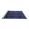 thumbnail image 2 of Ahgly Company Machine Washable Indoor Square Southwestern Blue Country Area Rugs, 6' Square, 2 of 4