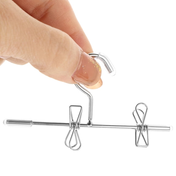 NICEXMAS 6-Pack Mini Iron Doll Clothes Hangers for Doll Wardrobe Storage, Organization, and Display Accessories