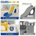 thumbnail image 3 of Arlopu 10-in-1 Kids Slide Set with Drawing Board, Climber, Basketball Hoop, Tunnel, Storage & Telescope for Indoor Outdoor Use for Kids Age 3+, 3 of 9
