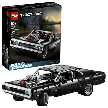 LEGO Technic Fast & Furious Dom's Dodge Charger 42111, Toy Racing Car Model Building Kit, Iconic Collector's Set Gift Idea