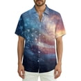 thumbnail image 2 of Hogleaql Men's 4th Of July Shirt 4th Of July American Flag Graphic Short Sleeve Patriotic Shirt Collared Button Down Fashion Beach Workout Shirts for Men Navy M, 2 of 6