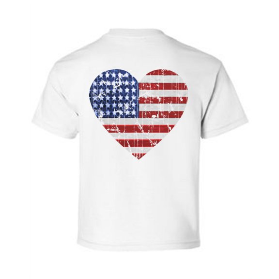 Awkward Styles American Flag Youth Shirt Independence Day Pro America Love T shirt for Boys Stripes and Stars Kids Gifts Pro America Flag T shirt for Girls Love Gifts USA Print on the Back Only