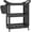 39" W x 16.9" D x 38.2" H, variant on HOMCOM 3-Tier Rolling Tool Cart with Wheels, 200 LBS Capacity Plastic Utility Cart with Side Shelves, Mobile Service Tool Organizer for Garage, Warehouse, Workshop, Black and Dark Blue