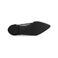 thumbnail image 7 of BLISSFUL STEP Women's Pointed Toe Mesh Slip-on Ballet Flats Black 7, 7 of 7