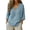Light blue, variant on Linen Shirts for Women Cute Summer Tunic V Neck 3/4 Sleeve Plain Tops Loose Casual Fit Flowy Boho Vacation Beach Gauze Shirts by Awwp Coffee 3Xl