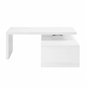 Acme Buck II Coffee Table w/Swivel Top White & Black High Gloss