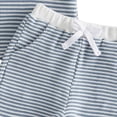thumbnail image 3 of Baby Boy Shorts Set Summer Clothes Toddler Embroidery Striped Short Sleeve Lapel T-shirt Shorts Outfit,Sky Blue, 3 of 7