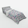 thumbnail image 3 of Ambesonne Geometric Bedding Set 4 Pcs, Eastern Chevron Boho, Queen, Violet Pink Teal, 3 of 3