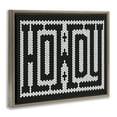thumbnail image 3 of Stupell Industries Mosaic Style Howdy in Black Quotes and Sayings Painting Brown Floater Framed Canvas Art Print Wall Art, 21 x 17, 3 of 9