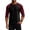 Deep Red&11Q0616, variant on Fabrcox 3/4 Sleeve Shirt Men Raglan Crew Neck Baseball Shirt Men Color Block Breathable Going Out Gym Workout Shirt Men XXXL