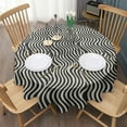 thumbnail image 2 of Design Pattern Round Tablecloth 60 Inch – Waterproof Polyester Table Cover with Full Print Design, Wrinkle Resistant & Washable for Kitchen Dining Party Decor, 2 of 5