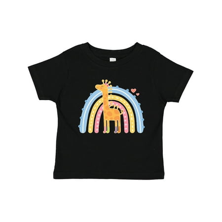 

Inktastic Giraffe Lover Retro Rainbow Gift Toddler Toddler Girl T-Shirt