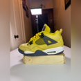 thumbnail image 3 of Nike Air Jordan 4 Rétro "Lightning" Jaune 2021 Taille Homme 10 CT8527-700, 3 of 5