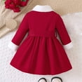 thumbnail image 5 of RYDCOT Girls Elegant Winter Coat Christmas Fashion Faux Fur Collar Red Overcoat Outfit Kids Button Down Holiday Party Coat Overcoat Dress Coat Sale, 5 of 6