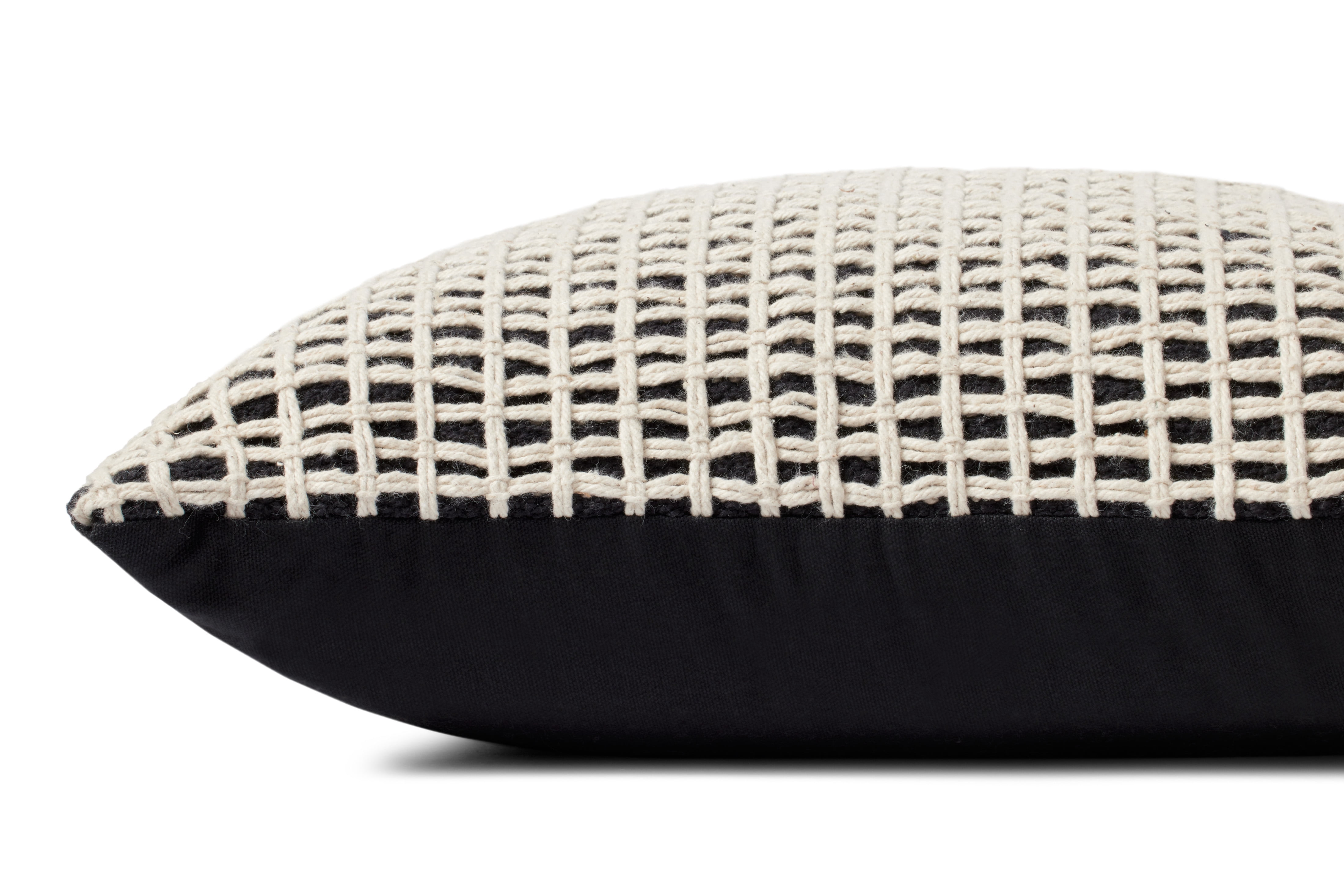 Loloi PLL0119 Black / Ivory 18'' x 18'' Decorative Pillow