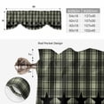 thumbnail image 6 of Sage Green Black Plaid Tie Up Valance Curtains for Windows, Kitchen Curtains Window Treatments, Vintage Star Buffalo Check Rustic Short Window Shades Valances for Bedroom Bathroom Cafe 42"x18", 6 of 8