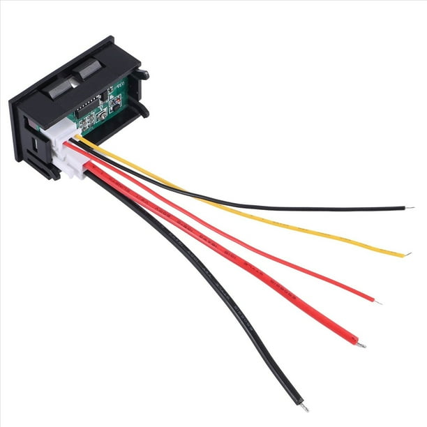 6 Uds VoltíMetro Digital AmperíMetro DC 100V 10A Azul Rojo LED Medidor de Voltaje de Corriente Probador Panel de Pantalla Dual para AutomóVil